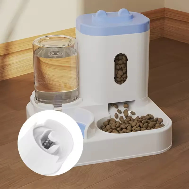 Comedero para mascotas de gran capacidad, dispensador de agua automático integrado, tazón de comida para gatos, tazón de alimentación para perros, tazón para gatos, tazón para perros, suministros para mascotas