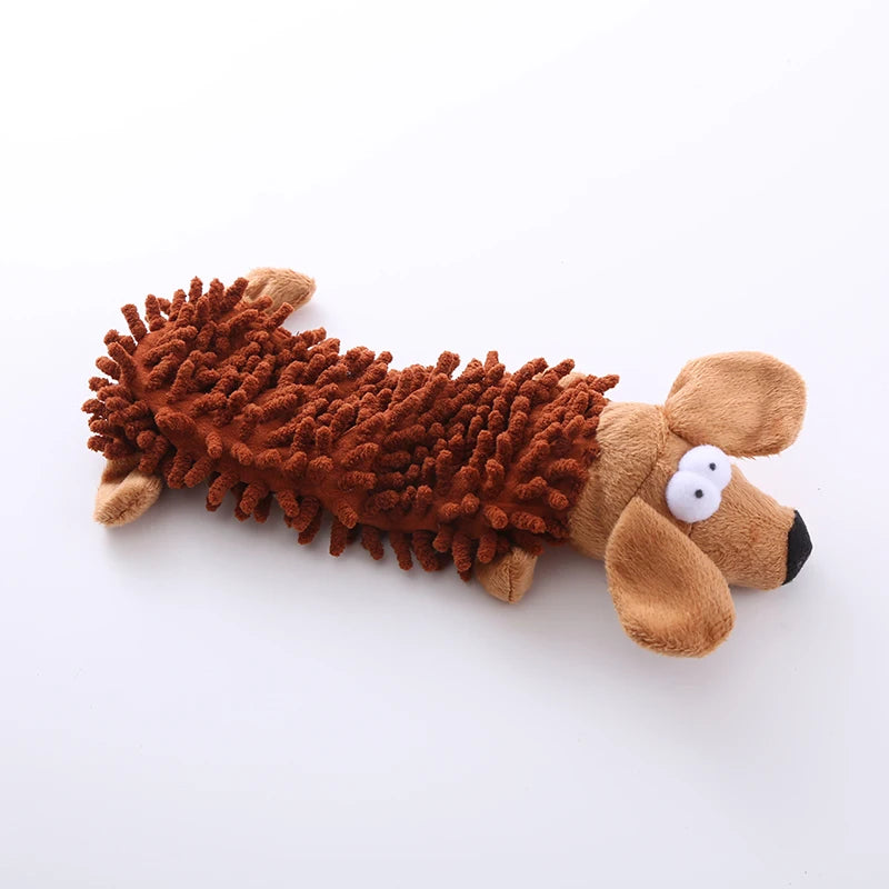 Juguete para perros, juguete de peluche con sonido, fregona, cáscara de piel, rana, hipopótamo, suministros de molienda de dientes