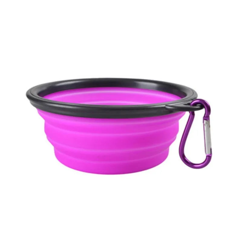Cuenco portátil de comida para mascotas, cuenco duradero de TPR, comida para perros y gatos, cuenco plegable de silicona para mascotas, cuenco de comida de agua portátil para viajes al aire libre