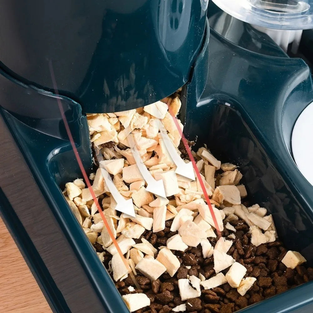 Cuenco de comida para mascotas de gran capacidad, alimentador automático para gatos, cuenco para perros, botella de agua para alimentos, dispensador de almacenamiento húmedo y seco, suministros para mascotas