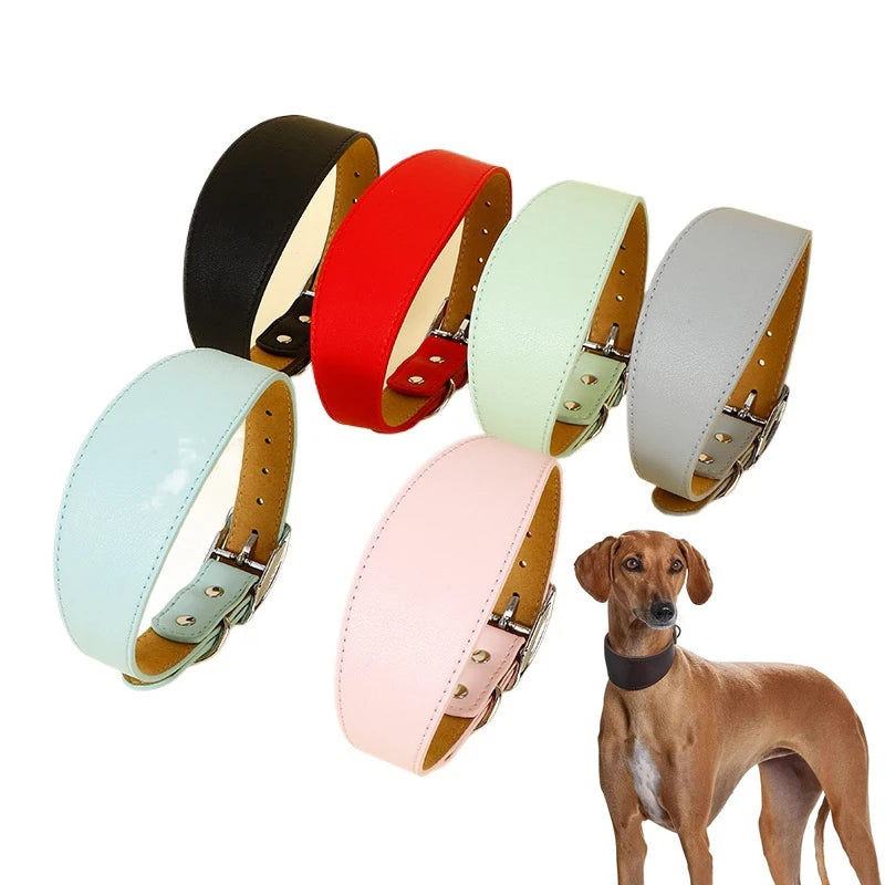 Collar para mascotas de PU, Collar ajustable para perros, diseño ensanchado, fuerte y duradero para perros medianos y grandes, adiestramiento al aire libre, accesorios para mascotas