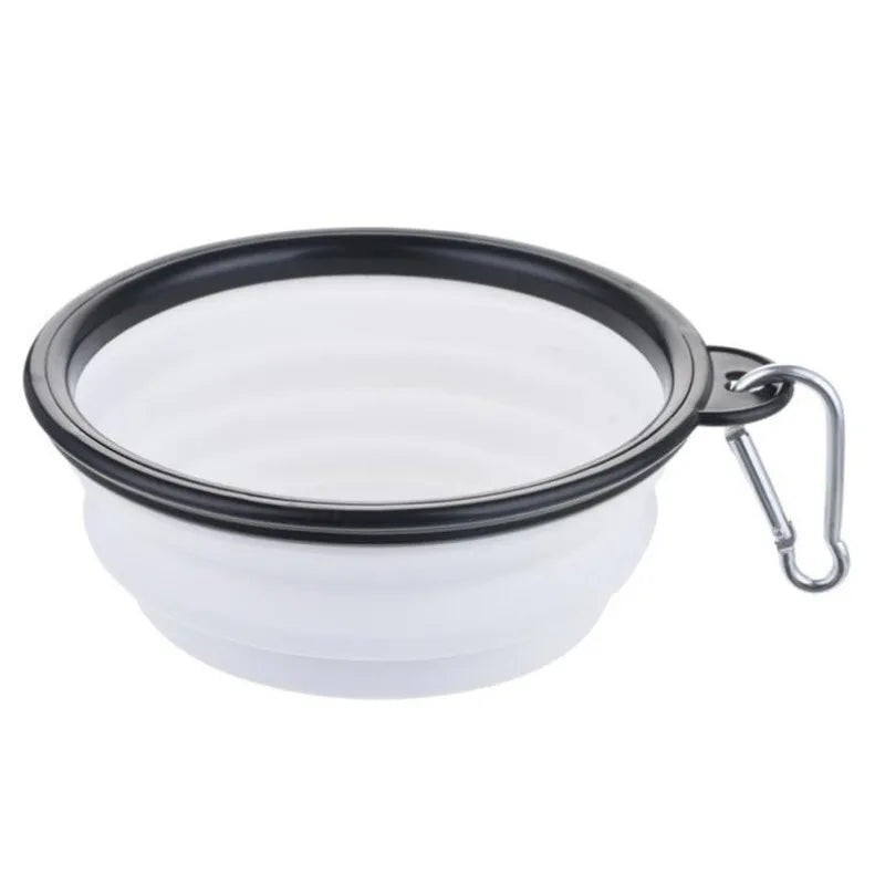 Cuenco portátil de comida para mascotas, cuenco duradero de TPR, comida para perros y gatos, cuenco plegable de silicona para mascotas, cuenco de comida de agua portátil para viajes al aire libre