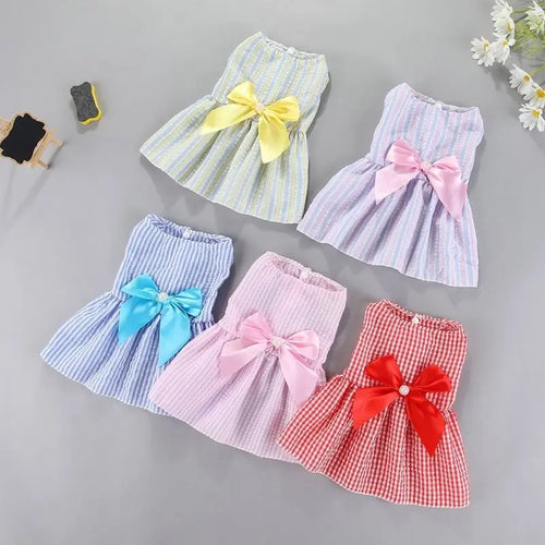 1 ud. Ropa para mascotas: Vestido de princesa floral para perros pequeños, ropa nueva para gatitos y ositos, falda linda para perros, accesorios finos de verano para mascotas.