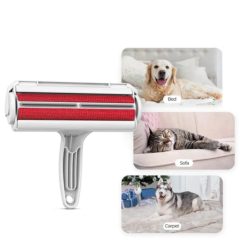 Rodillo eliminador de pelo para mascotas, limpieza para quitar el pelo de mascotas, autolimpieza para perros y gatos, eliminador de pelusas para mascotas, funciona con una sola mano