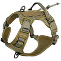 Arnés táctico para perros, arnés para perros sin tirones, arnés de chaleco MOLLE transpirable ajustable para perros medianos y grandes, militar reflectante