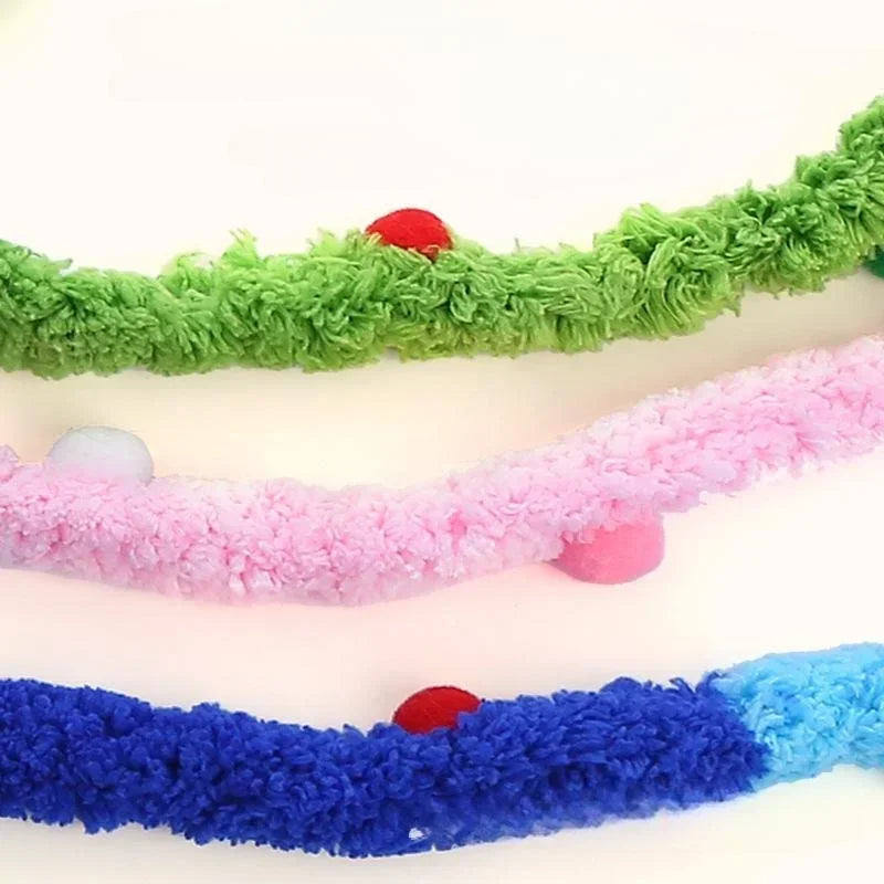 Juguete interactivo para gatos, varitas de tira de felpa suave, juguetes para gatos gatitos, suministros para mascotas para diversión y ejercicio