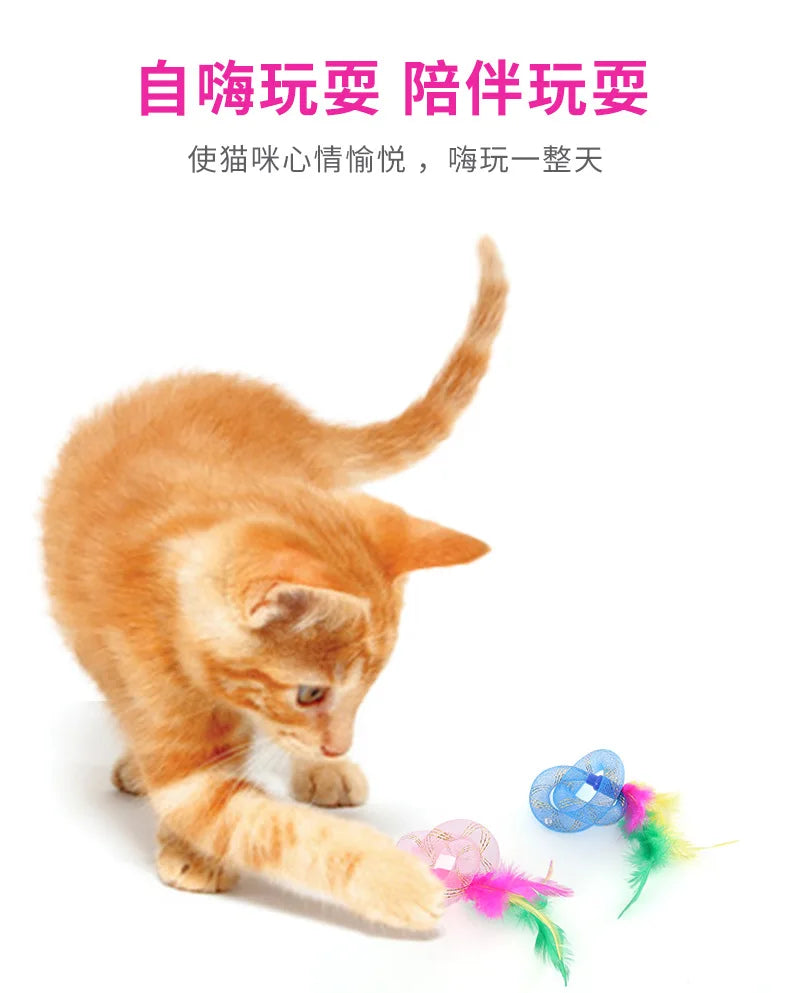 Juguete para Gato, tubo de cuerda con resorte de plumas, juguete elástico, suministros para mascotas, juguetes interactivos para gatos, juguetes interactivos para gatos, juguetes de plumas