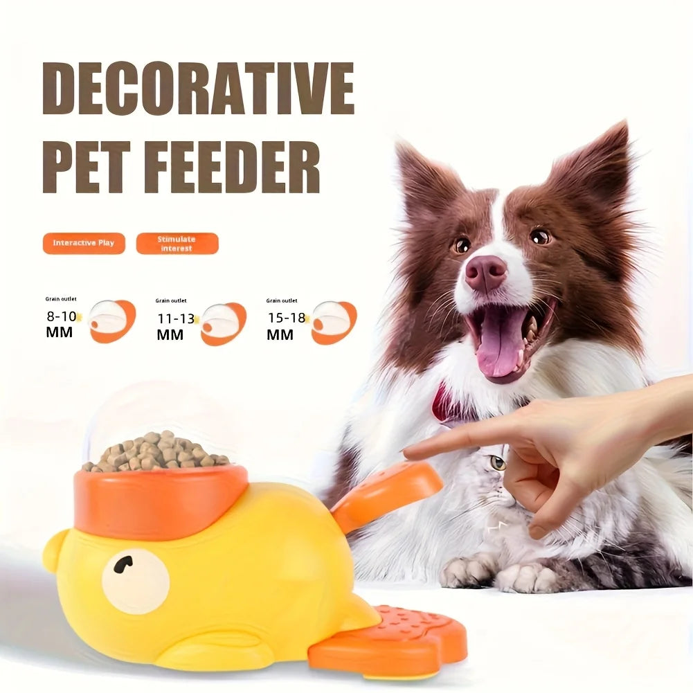 Cuenco de comida lenta para mascotas, dispensador de aperitivos para perros de pato, alimentador interactivo de comida para perros antidebir lento para mascotas pequeñas y medianas