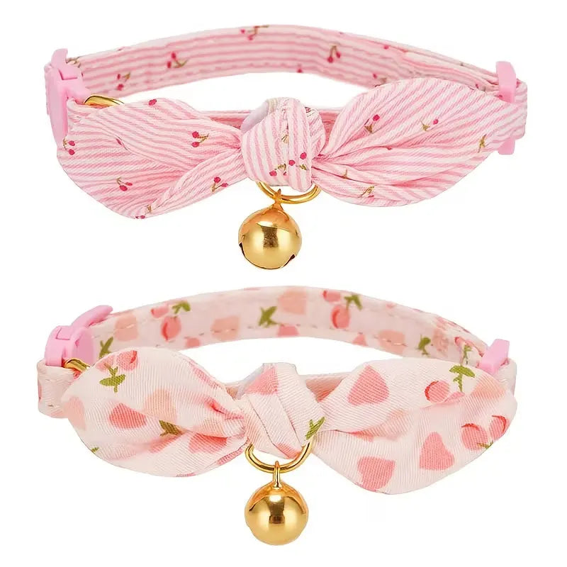 Collar para mascotas, collar ajustable y desmontable, collar de estilo lindo para perros y gatos, adecuado para perros y gatos pequeños