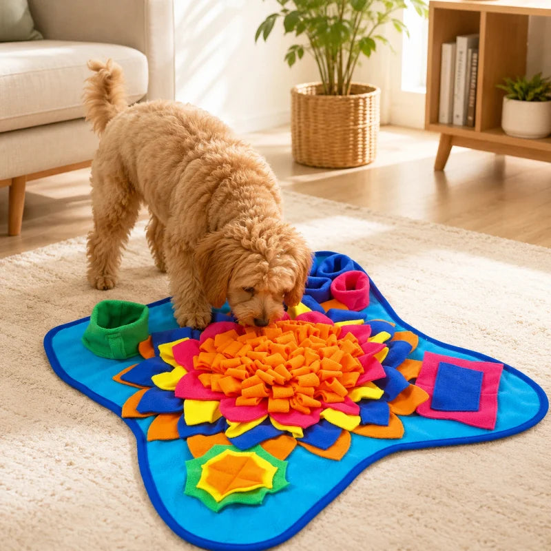 Alfombra de Entrenamiento Olfativo para Mascotas, Perros y Gatos, Alfombra de Alimentación Lenta, Educativa, Antiestrés, Resistente a Mordidas, Ecológica