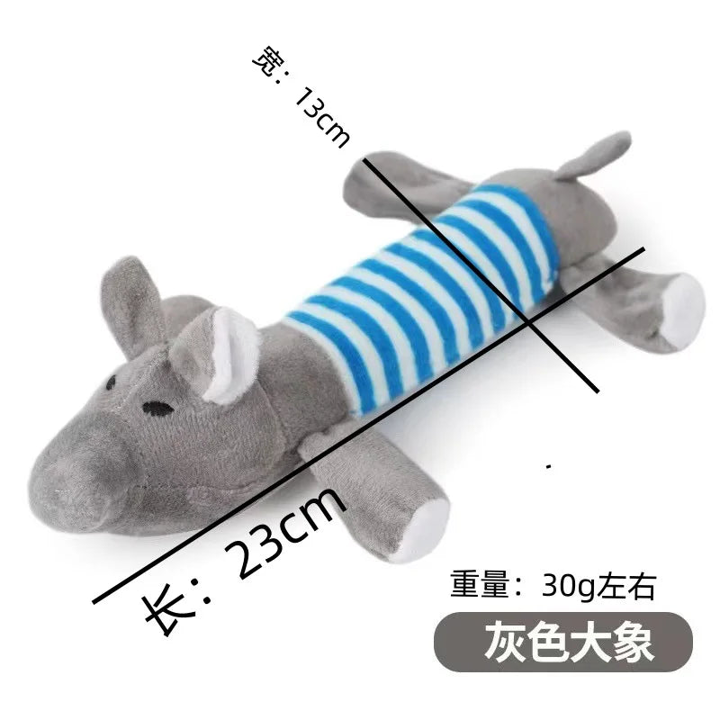 Nuevos juguetes vocales de peluche para perros, cerdo de cuatro patas, pato, elefante, Animal largo, suministros para gatos, venta al por mayor