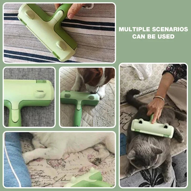 Rodillo eliminador de pelo para mascotas, herramientas de limpieza para quitar el pelo del perro y el gato de los muebles, ropa, alfombra, rodillo de pelusa autolimpiante