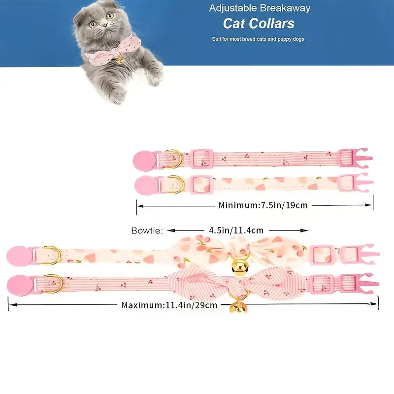Collar para mascotas, collar ajustable y desmontable, collar de estilo lindo para perros y gatos, adecuado para perros y gatos pequeños