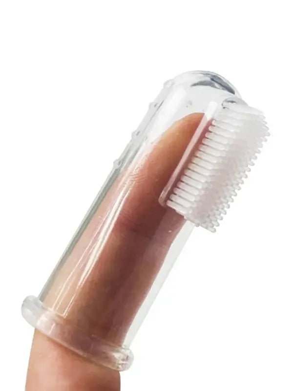 Cepillo de dientes para dedos de mascotas, cepillo de dientes de silicona para cachorros y gatitos, cepillo para cuna, cepillo de dientes para mascotas