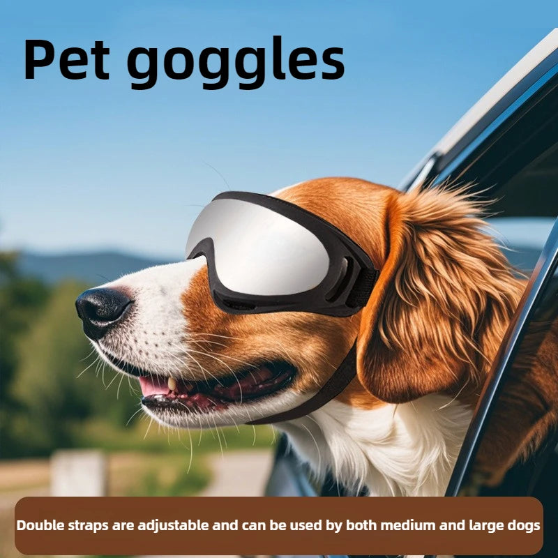 Gafas de sol ajustables para perros, gafas de sol Anti-UV, protección para los ojos, gafas de sol negras ampliamente utilizadas, suministros para perros y mascotas