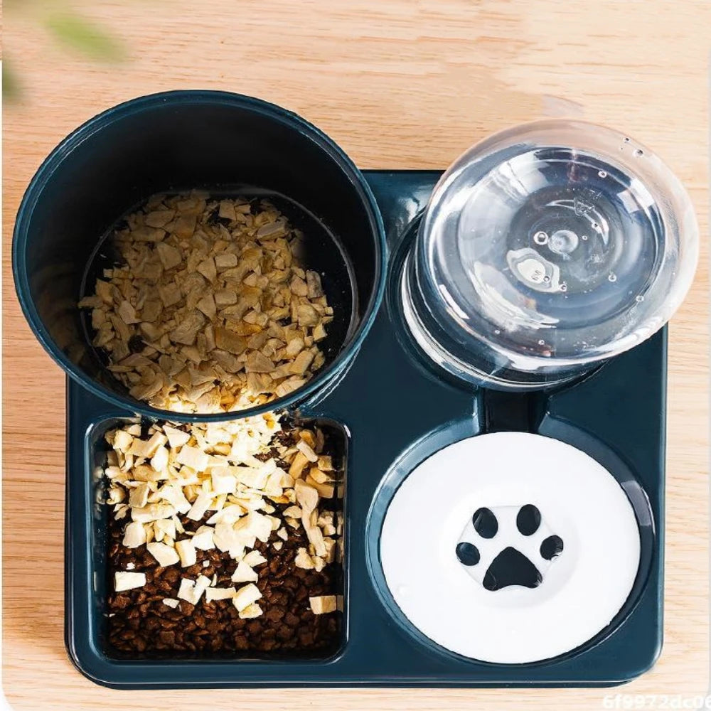 Cuenco de comida para mascotas de gran capacidad, alimentador automático para gatos, cuenco para perros, botella de agua para alimentos, dispensador de almacenamiento húmedo y seco, suministros para mascotas