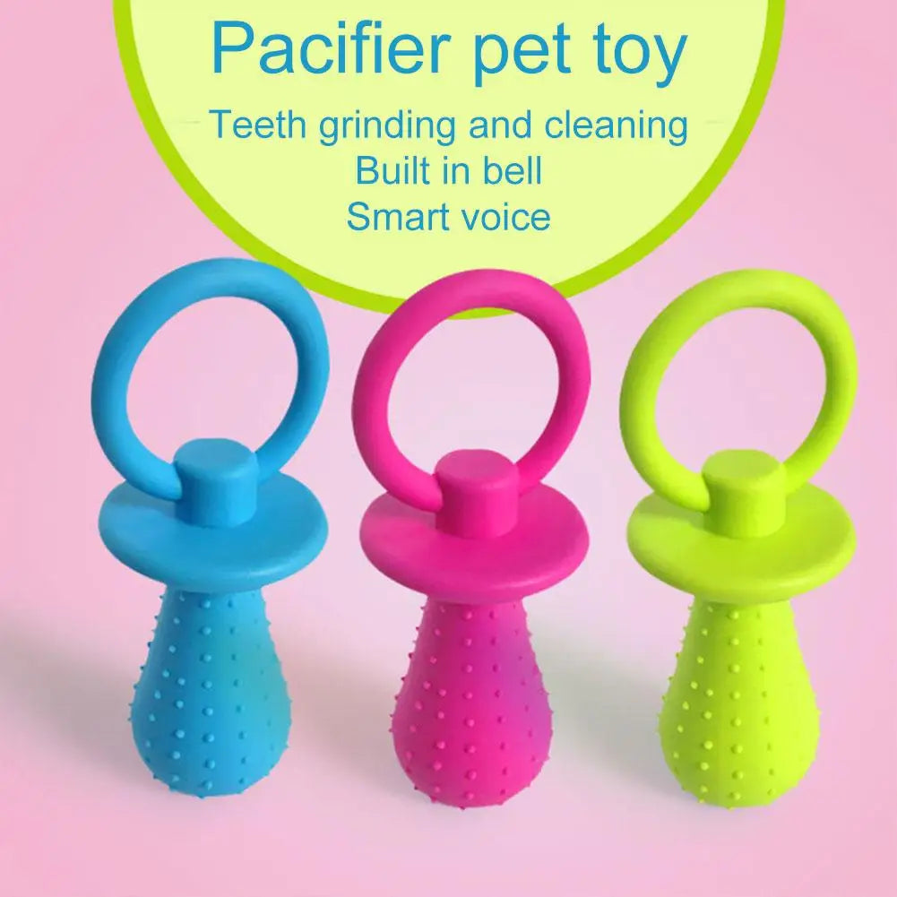 Chupete de goma para mascotas, juguete para perros, chupete de goma interactivo para mascotas, perros, gatos, cachorros, dientes elásticos, juguetes para masticar para perros, juguete de limpieza dental