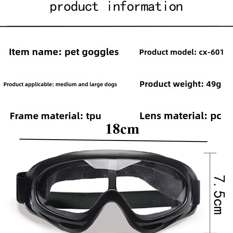 Gafas de sol ajustables para perros, gafas de sol Anti-UV, protección para los ojos, gafas de sol negras ampliamente utilizadas, suministros para perros y mascotas