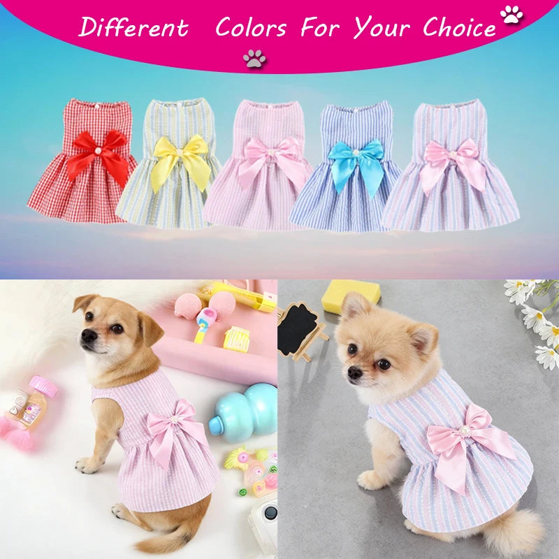 1 ud. Ropa para mascotas: Vestido de princesa floral para perros pequeños, ropa nueva para gatitos y ositos, falda linda para perros, accesorios finos de verano para mascotas.