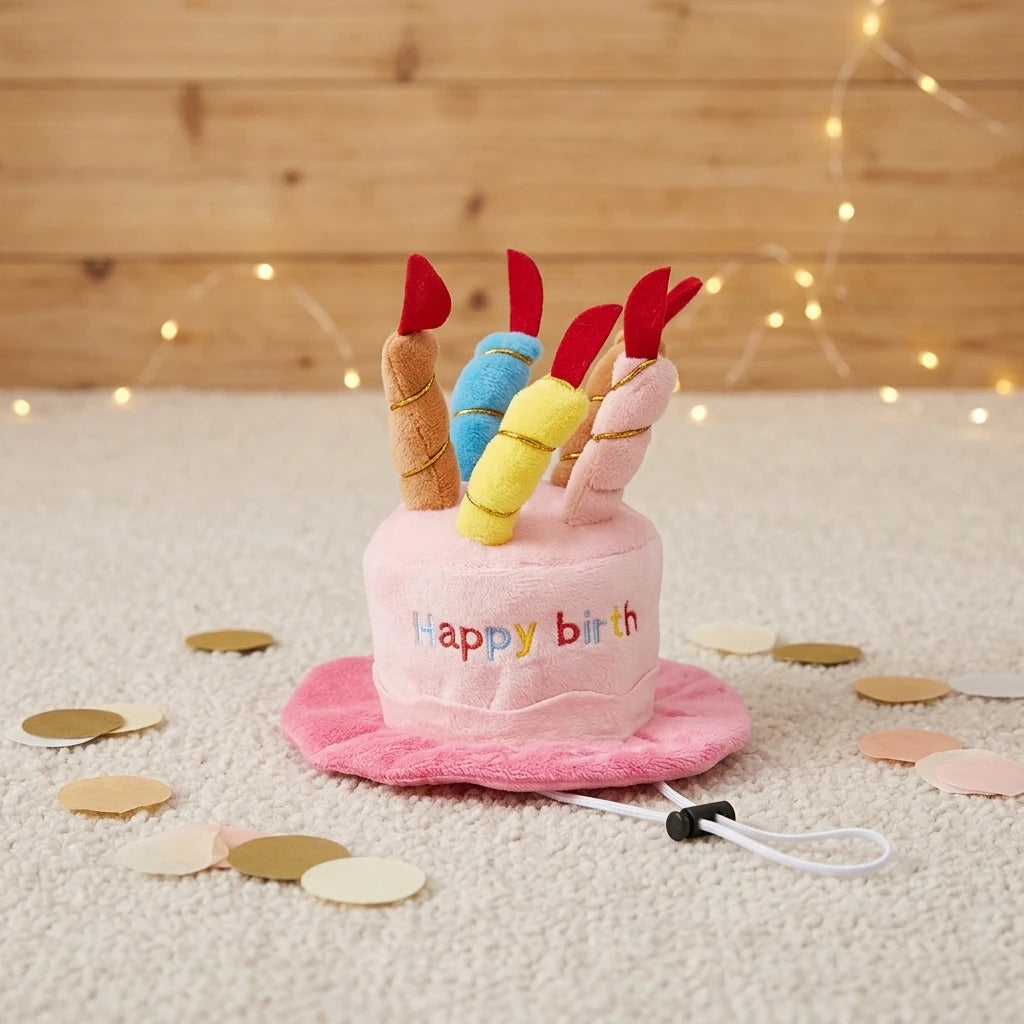 Juego de sombreros para fiesta de cumpleaños para mascotas, para gatos y perros, elástico, cómodo de llevar, resistente a mordeduras, duradero, accesorio para fotos, regalo