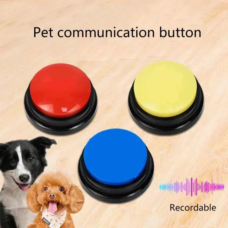 Caja de sonido para mascotas, botón parlante grabable, grabadora de voz para gatos, suministros de comunicación, entrenamiento, juguetes para perros, accesorios para cachorros