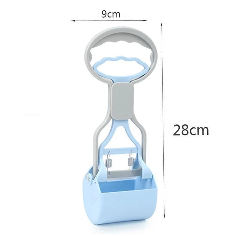 Suministros para mascotas, recogedor de excrementos para mascotas con mango largo plegable de plástico grueso, recogedor de residuos para perros al aire libre, cuchara para excrementos, suministros de baño