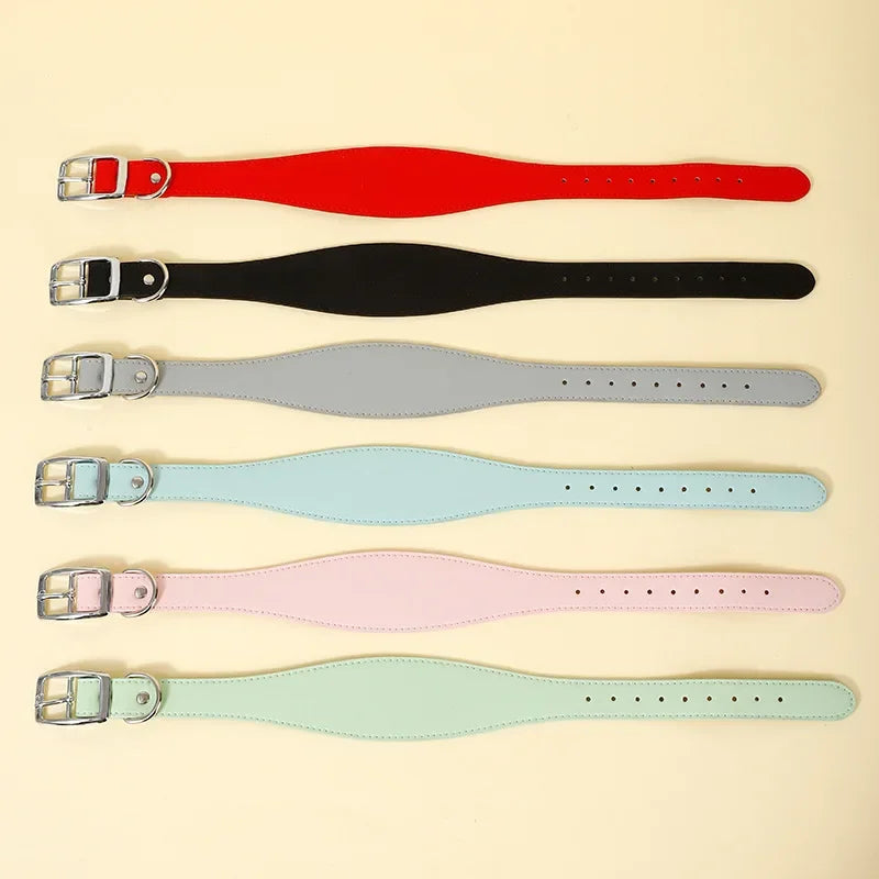 Collar para mascotas de PU, Collar ajustable para perros, diseño ensanchado, fuerte y duradero para perros medianos y grandes, adiestramiento al aire libre, accesorios para mascotas