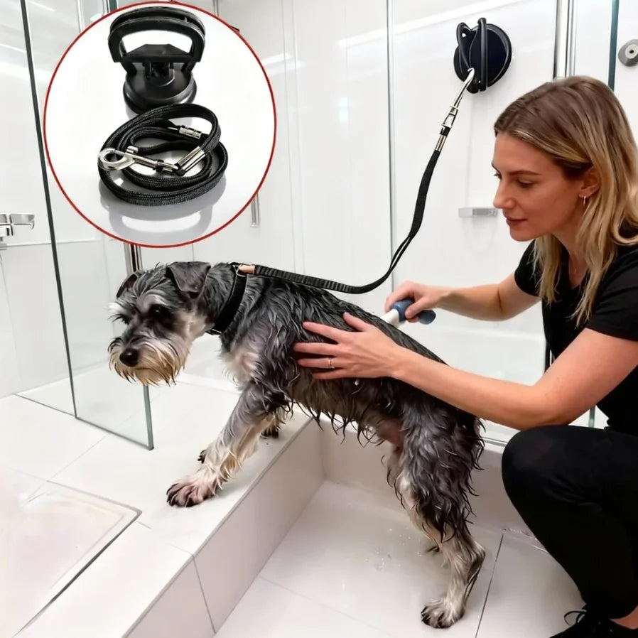 Fijador de baño para mascotas: para baño, recorte y aseo para gatos/perros. Previene las mascotas de escape. Suministros esenciales para mascotas.
