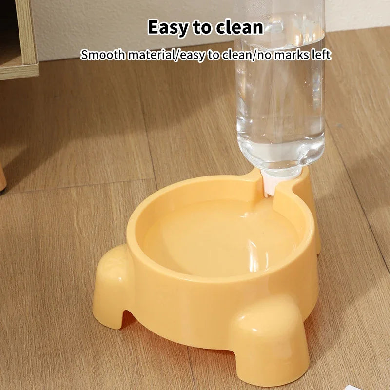 Botella de agua para mascotas, alimentación automática de agua para un solo cuenco de agua potable, dispensador de cuencos para beber para cachorros y gatos, suministros para mascotas