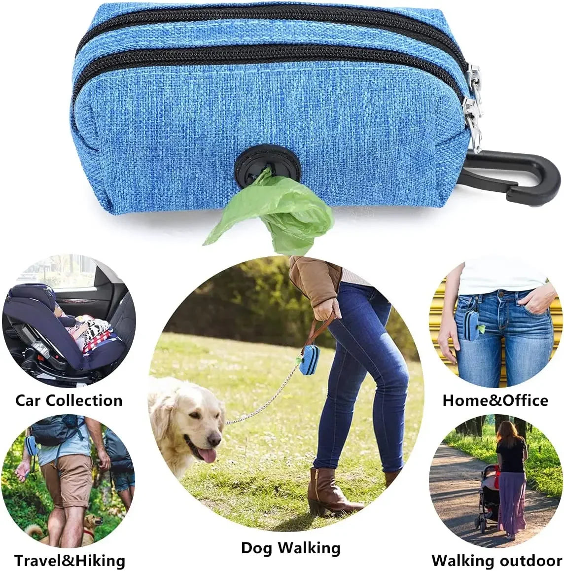 Dispensador de bolsas para excrementos de perros, bolsa de almacenamiento, productos, bolsas de residuos para mascotas, portador, accesorios para caminar, suministros de limpieza