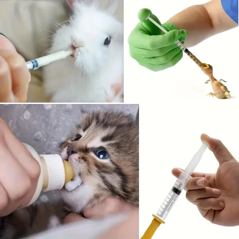 Tetina de alimentación para mascotas: tetina para gatitos, tetina para cachorros, distribuidor de biberones de leche con fórmula, biberón de leche para cachorros para alimentar leche para mascotas pequeñas.
