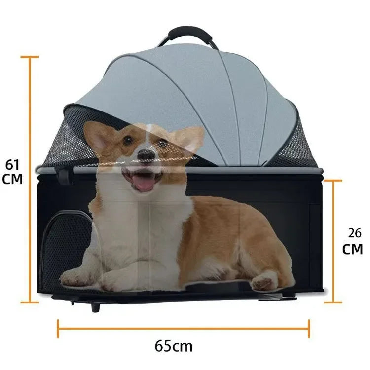 Carritos para Mascotas 3 en 1, Ligeros y Plegables, Diseñados Específicamente para Pasear Perros, Gatos, Mascotas Pequeñas y Medianas al Aire Libre