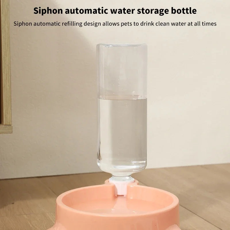 Botella de agua para mascotas, alimentación automática de agua para un solo cuenco de agua potable, dispensador de cuencos para beber para cachorros y gatos, suministros para mascotas
