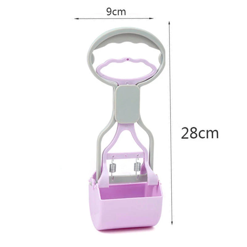 Suministros para mascotas, recogedor de excrementos para mascotas con mango largo plegable de plástico grueso, recogedor de residuos para perros al aire libre, cuchara para excrementos, suministros de baño