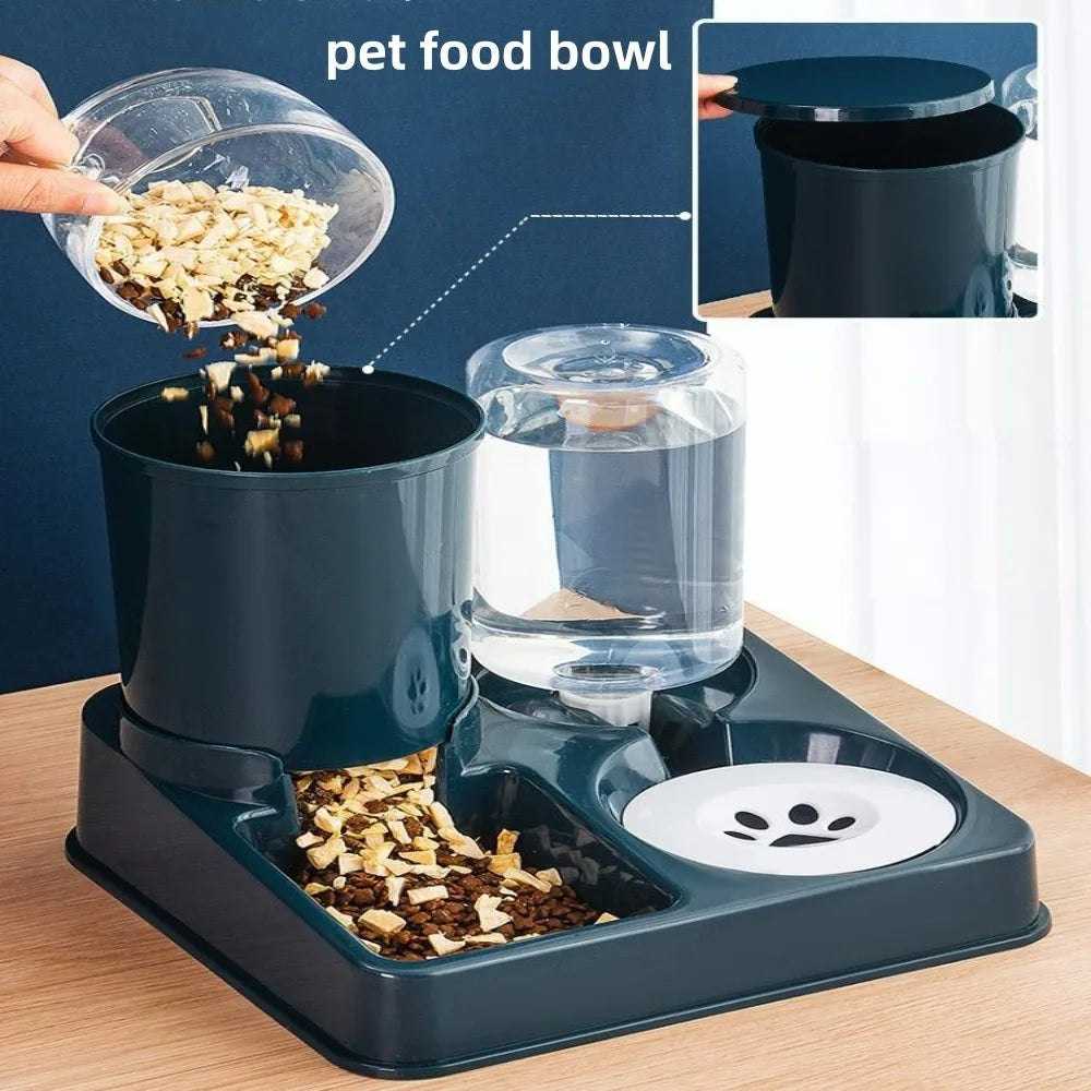 Cuenco de comida para mascotas de gran capacidad, alimentador automático para gatos, cuenco para perros, botella de agua para alimentos, dispensador de almacenamiento húmedo y seco, suministros para mascotas