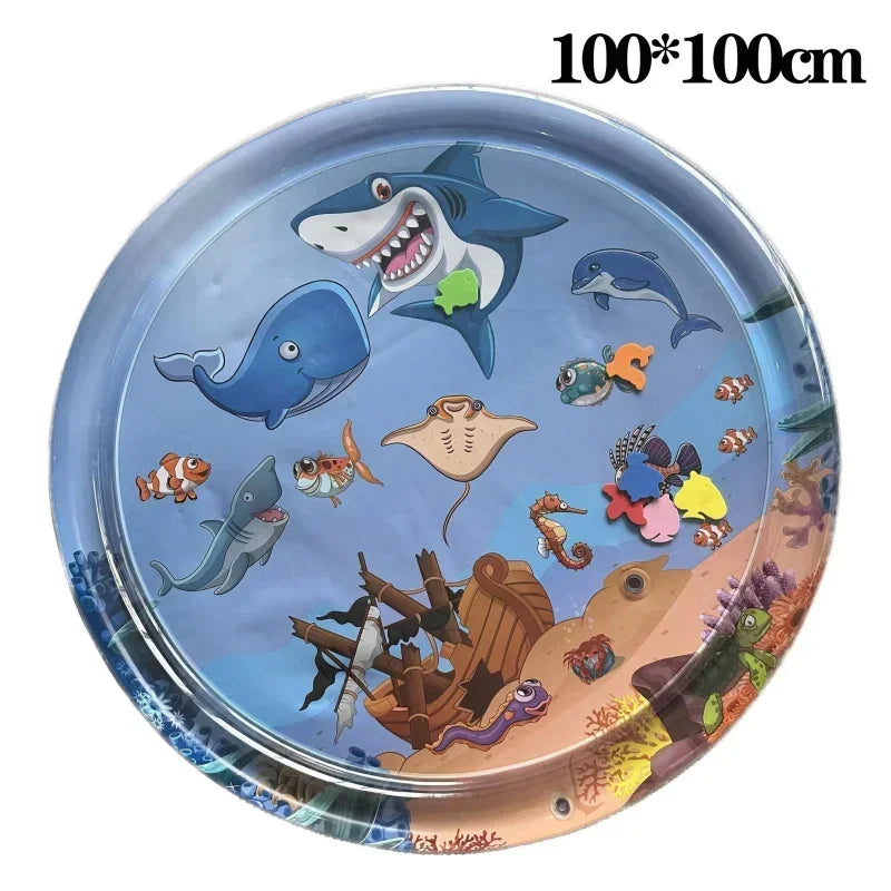 Estera de juego sensorial de agua para mascotas, almohadilla de enfriamiento gruesa para gatos y perros, juguete interactivo para jugar a las mascotas, actividad interior de verano