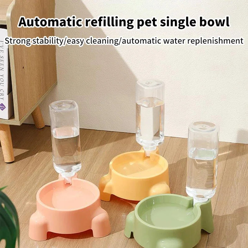 Botella de agua para mascotas, alimentación automática de agua para un solo cuenco de agua potable, dispensador de cuencos para beber para cachorros y gatos, suministros para mascotas