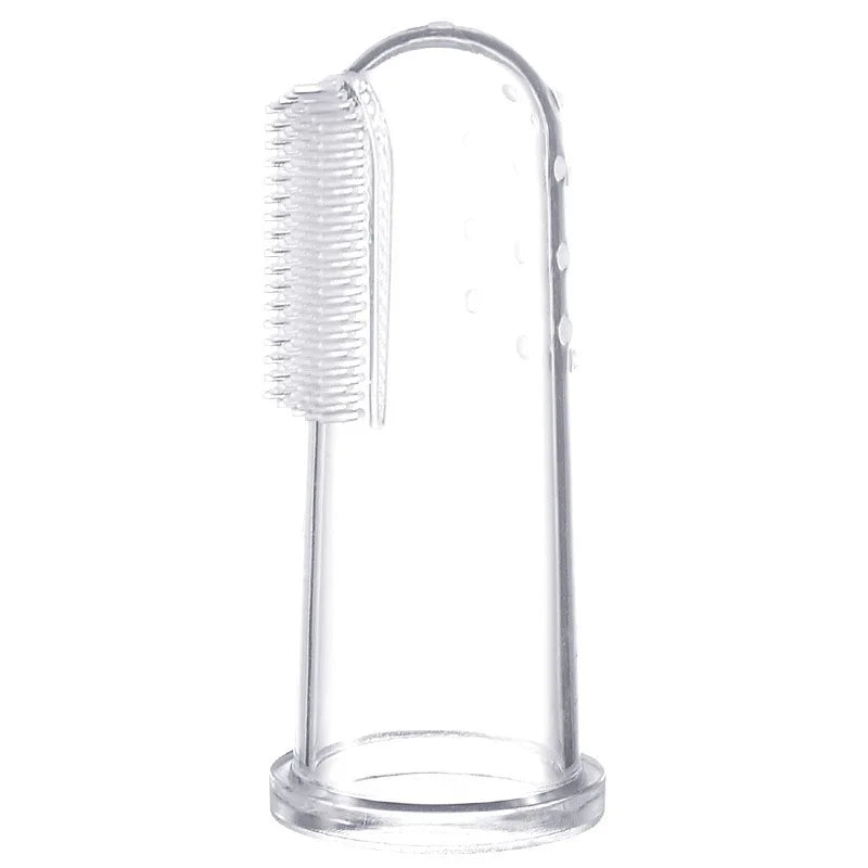 Cepillo de dientes para dedos de mascotas, cepillo de dientes de silicona para cachorros y gatitos, cepillo para cuna, cepillo de dientes para mascotas