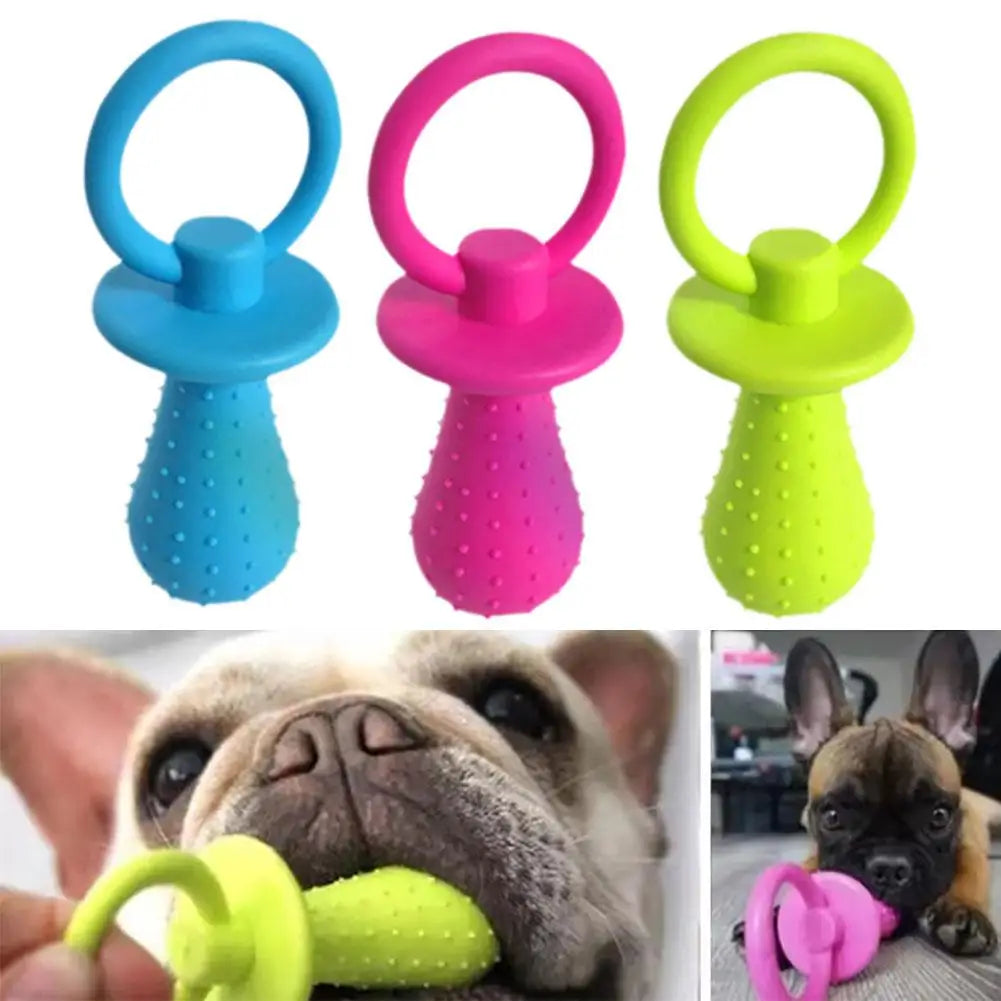 Chupete de goma para mascotas, juguete para perros, chupete de goma interactivo para mascotas, perros, gatos, cachorros, dientes elásticos, juguetes para masticar para perros, juguete de limpieza dental