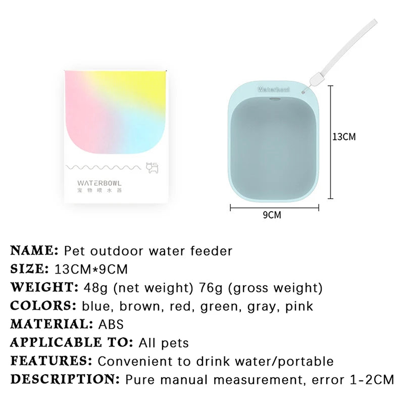 Botella de agua de viaje para mascotas, botella de agua portátil para perros y gatos, dispensador de agua para exteriores, suministros para mascotas
