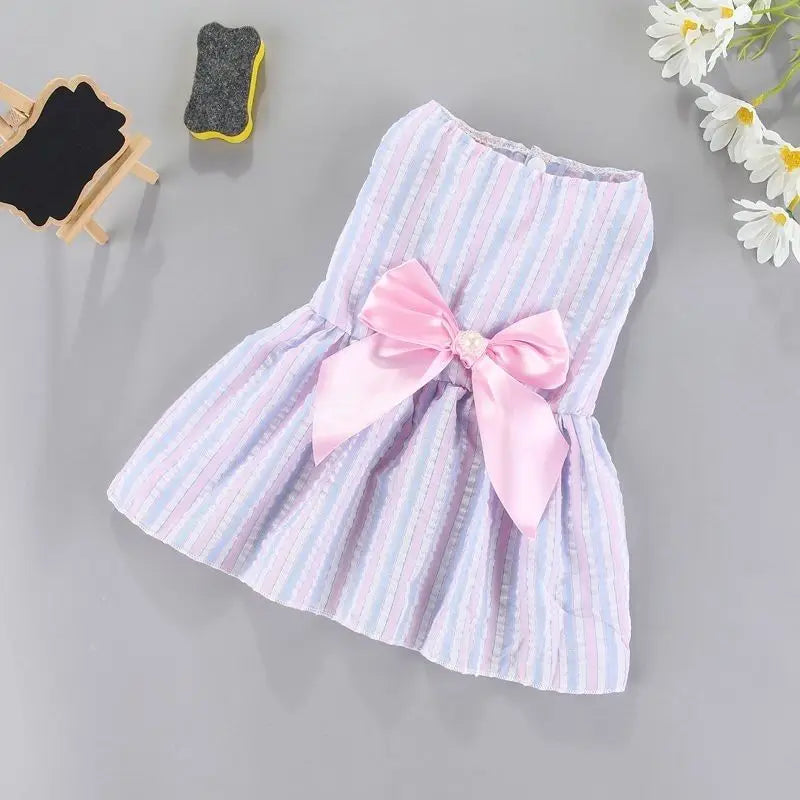 1 ud. Ropa para mascotas: Vestido de princesa floral para perros pequeños, ropa nueva para gatitos y ositos, falda linda para perros, accesorios finos de verano para mascotas.