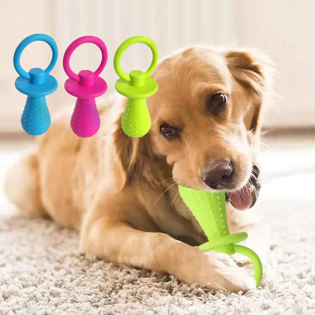 Chupete de goma para mascotas, juguete para perros, chupete de goma interactivo para mascotas, perros, gatos, cachorros, dientes elásticos, juguetes para masticar para perros, juguete de limpieza dental