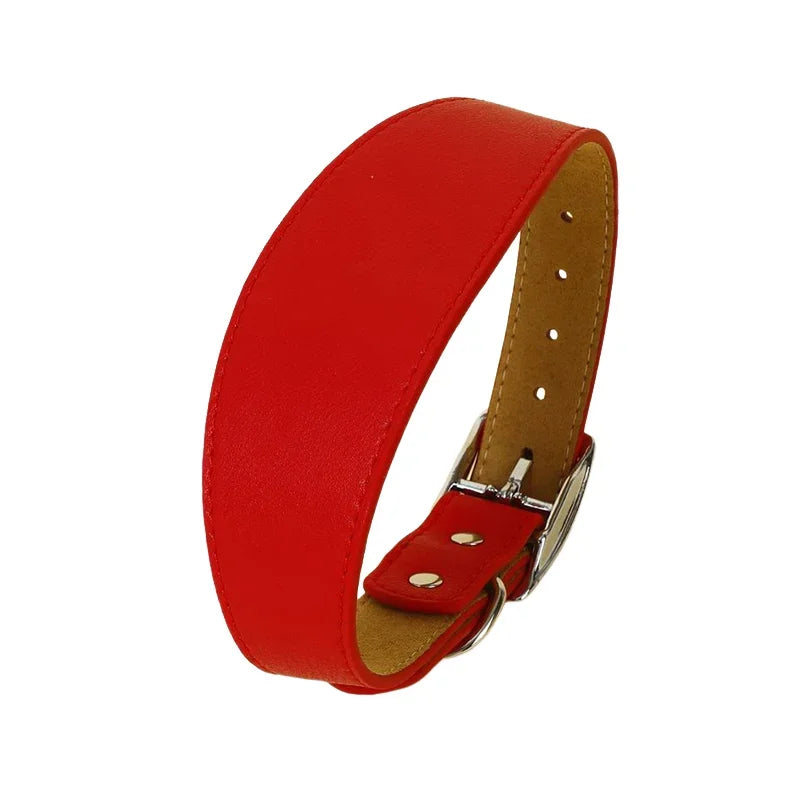 Collar para mascotas de PU, Collar ajustable para perros, diseño ensanchado, fuerte y duradero para perros medianos y grandes, adiestramiento al aire libre, accesorios para mascotas