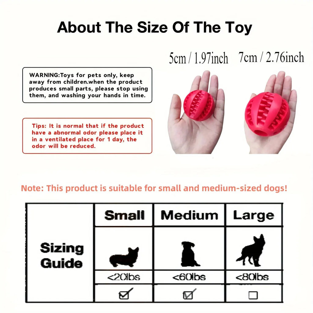 Bola de juguete para perros, pelota de juguete no tóxica resistente a mordeduras para perros, cachorros y gatos, alimentador de comida para mascotas, bola de limpieza de dientes para masticar