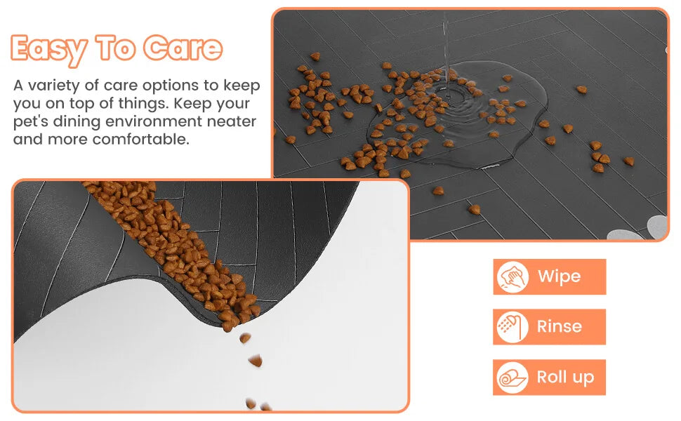 Estera de alimentación para mascotas, mantel absorbente para mascotas, respaldo de goma, estera de agua de secado rápido para perros y gatos, cuenco de comida y agua con impermeable