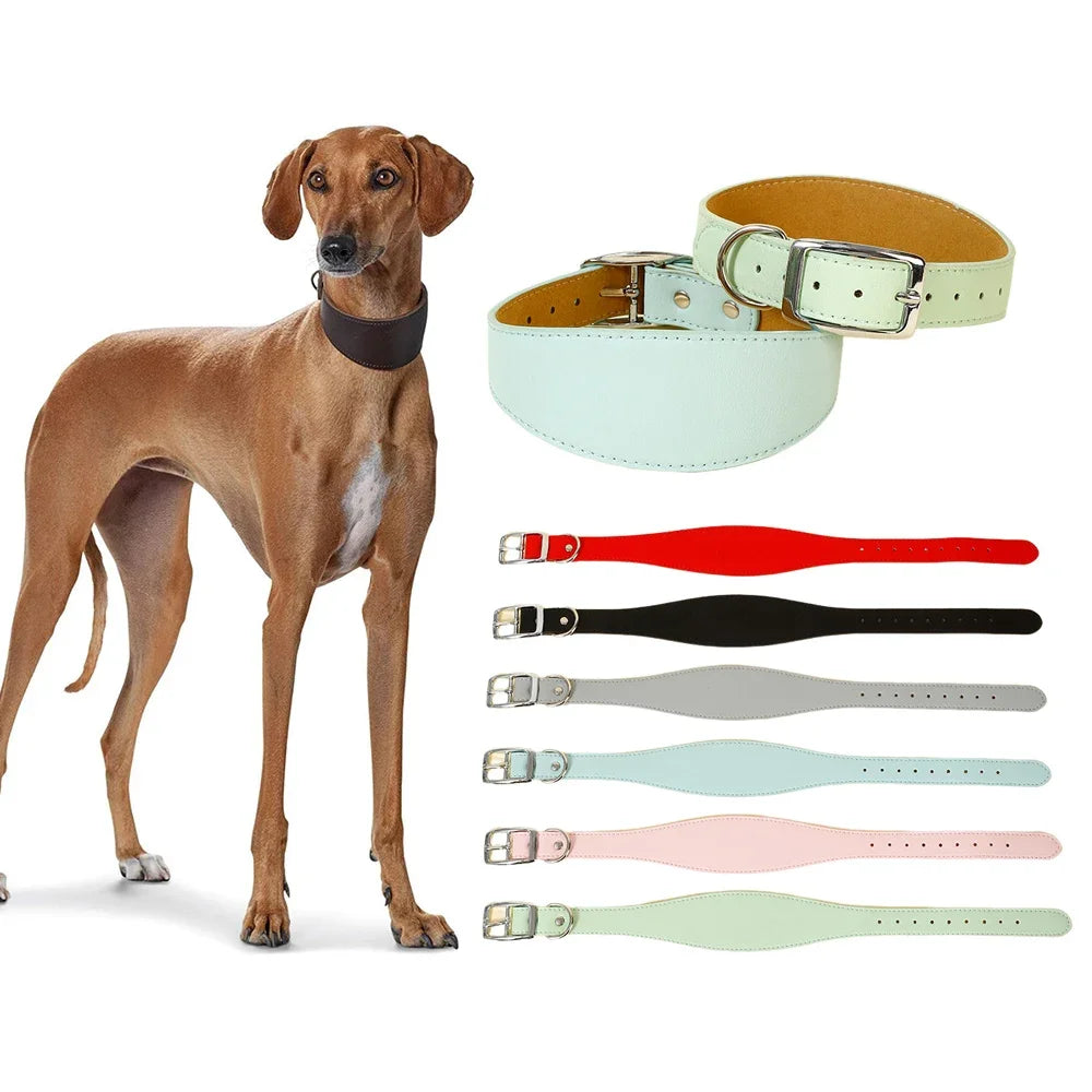Collar para mascotas de PU, Collar ajustable para perros, diseño ensanchado, fuerte y duradero para perros medianos y grandes, adiestramiento al aire libre, accesorios para mascotas