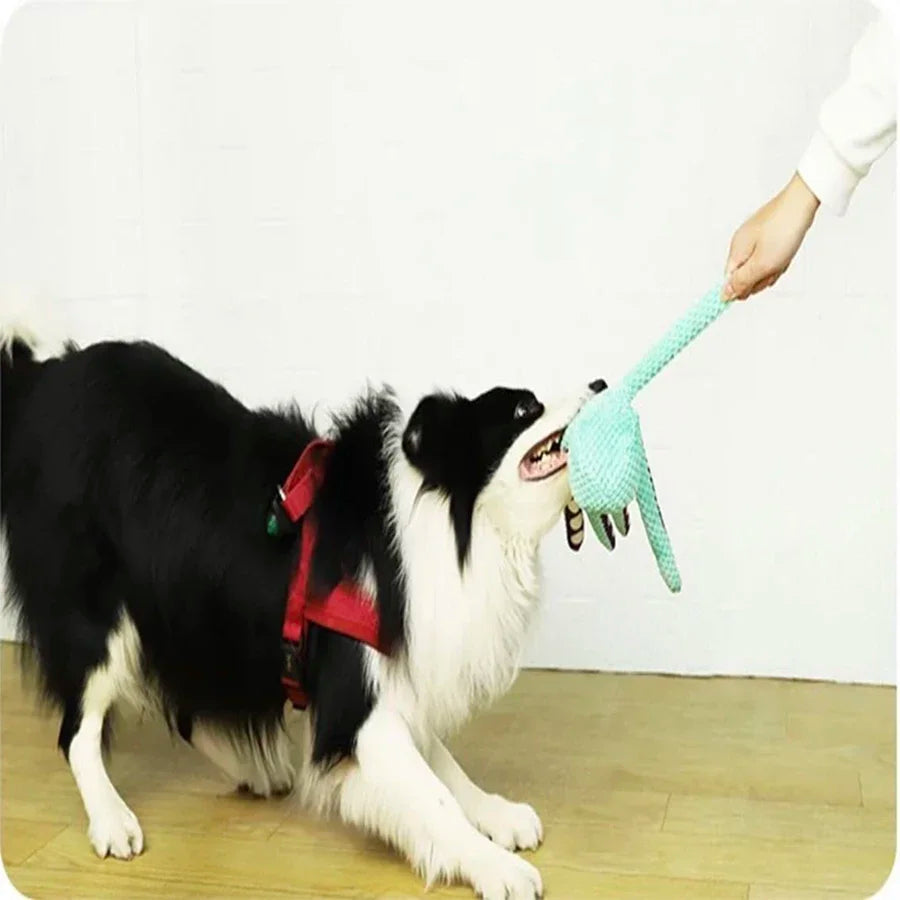 Juguete de pulpo de peluche para mascotas, sonido interactivo, antidemolición, hogar, perro grande y pequeño, compañero de aburrimiento, juguete para perros