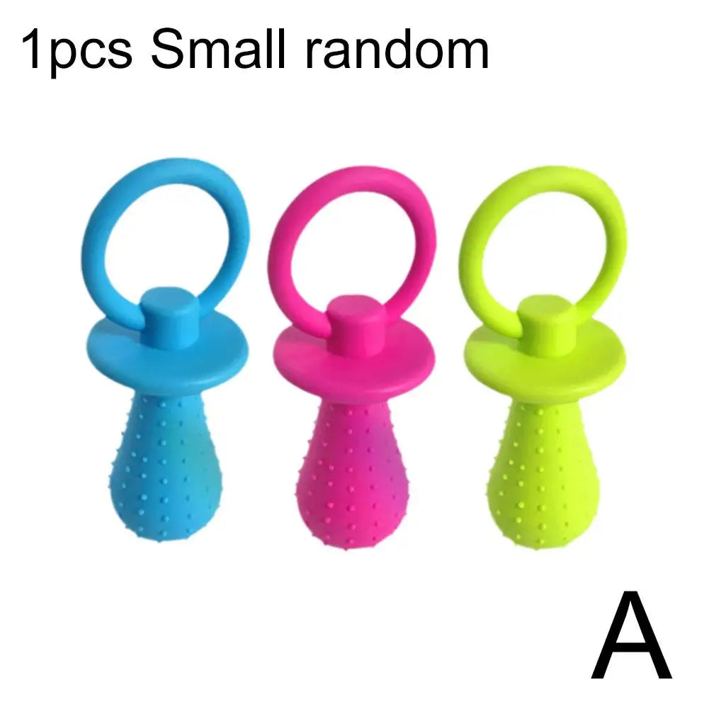 Chupete de goma para mascotas, juguete para perros, chupete de goma interactivo para mascotas, perros, gatos, cachorros, dientes elásticos, juguetes para masticar para perros, juguete de limpieza dental